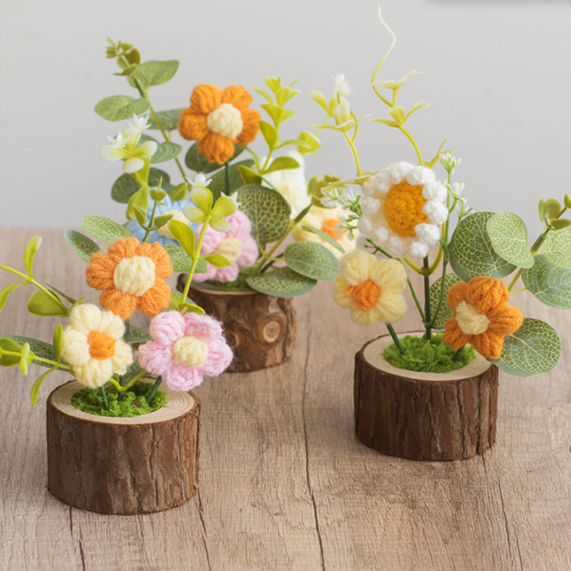 Gardening Tools Cute - 1 Pezzo Fiori all'Uncinetto, Graziosi Fiori