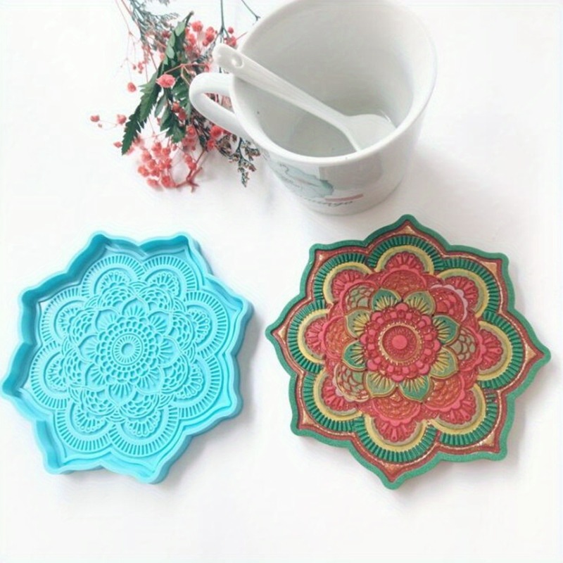 Gardening Tools Diy - Mandala Sottobicchiere Stampo in silicone Vassoio