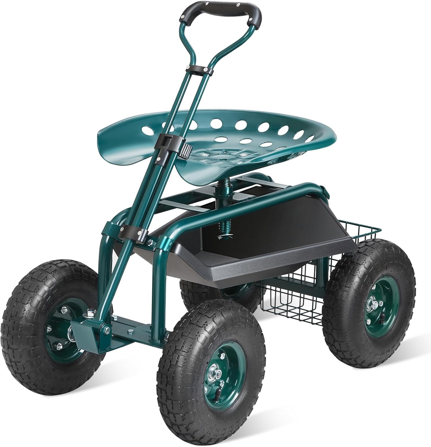 Gardening Tools Uses - Carrello da Giardino con Sedile Girevole
