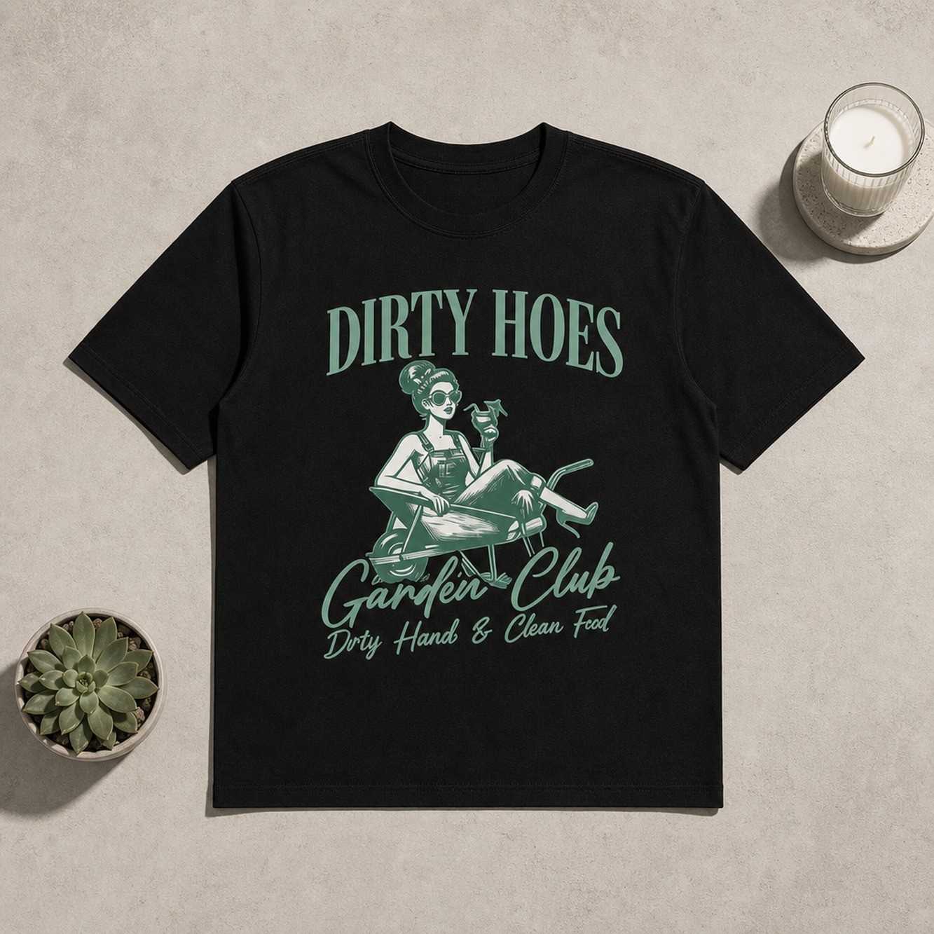 Gardening Tools Hand - T-shirt Estiva da Donna con Slogan