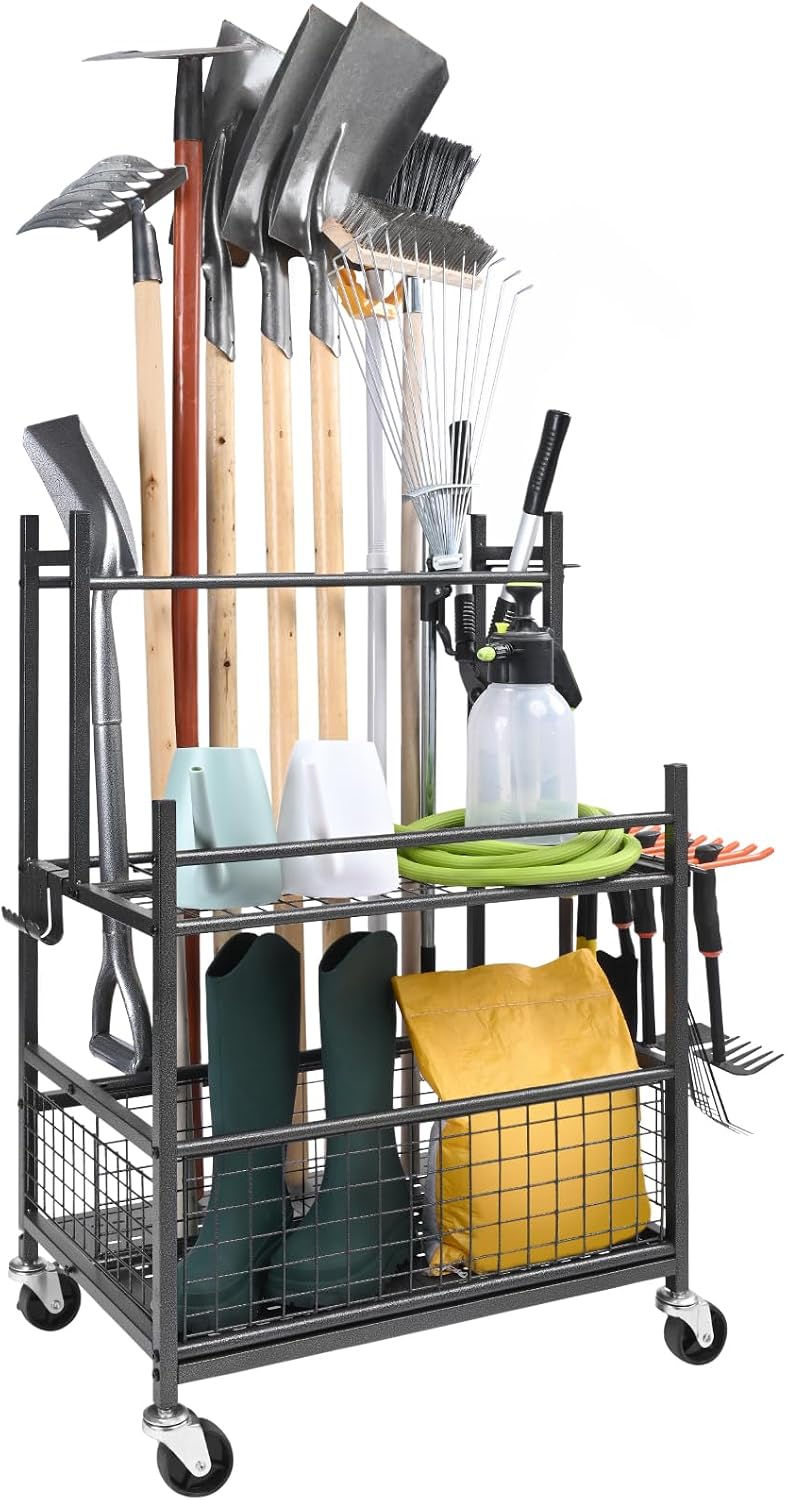 Gardening Tools Long - Organizzatore per Attrezzi da Giardino, 16