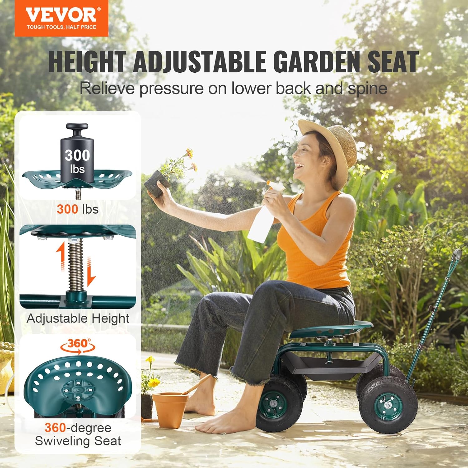 Carrello da Giardino con Sedil - Gardening Tools Uses recensione e prezzo